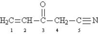 Consider the following molecule. (Lone pairs are not drawn in.)    Specify the hybridization of each carbon atom (in numeric order: C-1 C-2 C-3 C-4 C-5) . A)  sp<sup>2</sup> ssp<sup>2</sup> sp<sup>3</sup> sp<sup>3</sup> sp<sup>3</sup> B)  sp<sup>2</sup> sp<sup>2</sup> sp<sup>3 </sup> sp<sup>3</sup> sp C)  sp sp sp sp<sup>2</sup> sp D)  sp<sup>2</sup> sp<sup>2</sup> sp<sup>2</sup> sp<sup>3</sup> sp<sup>3</sup> E)  sp<sup>2</sup> sp<sup>2</sup> sp<sup>2</sup> sp<sup>3</sup> sp 