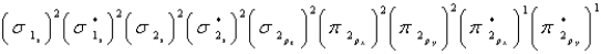 Oxygen is paramagnetic and has a bond order of two. Which of the following represents the ground electronic state for oxygen? A)    B)    C)    D)  A and C are equally probable E)  None of the above 