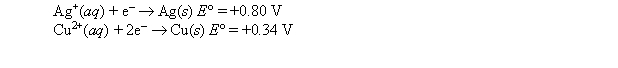 A strip of copper is placed in a 1 M solution of copper nitrate, and a strip of silver is placed in a 1 M solution of silver nitrate. The two metal strips are connected to a voltmeter by wires, and a salt bridge connects the solutions. The following standard reduction potentials apply:   When the voltmeter is removed and the two electrodes are connected by a wire, which of the following does not take place? A)  Negative ions pass through the salt bridge from the silver half-cell to the copper half-cell. B)  The silver electrode increases in mass as the cell operates. C)  Electrons flow in the external circuit from the copper electrode to the silver electrode. D)  Some positive copper ions pass through the salt bridge from the copper half-cell to the silver half-cell. E)  There is a net general movement of silver ions through the salt bridge to the copper half-cell. 