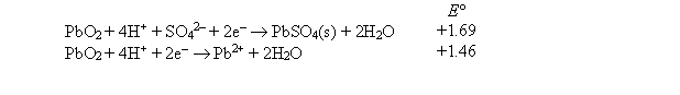 Use the following data to calculate the K<sub>sp</sub> value at 25°C for PbSO<sub>4</sub>(s) .   A)  3.89 <font face= symbol ></font> 10<sup>-</sup><sup>105</sup> B)  2.57 <font face= symbol ></font> 10<sup>105</sup> C)  1.7 <font face= symbol ></font> 10<sup>-</sup><sup>8</sup> D)  5.9 <font face= symbol ></font> 10<sup>7</sup> E)  None of these is within 5% of the correct answer. 