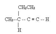 Name the following molecule.   A)  1-hexyne B)  2-ethynyl butane C)  2-ethyl-3-butyne D)  3-methyl-1-pentyne E)  3-methyl-4-pentyne