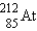 Polonium is a radioactive isotope which decays by the loss of an alpha particle. What is the second product of this decay? A) B) C) D) E) none of these