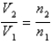You have a partially filled party balloon with 2.00 g of helium gas. You then add 3.00 g of hydrogen gas to the balloon. Assuming constant temperature and pressure, how many times bigger is the party balloon - comparing before and after the hydrogen gas has been added. Choose the best formula to use to solve this problem. (V = volume of the gas, n = moles of the gas, m = mass of the gas, P = pressure of the gas.)  A)    B)    C)    D)    E)   