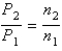 You have a partially filled party balloon with 2.00 g of helium gas. You then add 3.00 g of hydrogen gas to the balloon. Assuming constant temperature and pressure, how many times bigger is the party balloon - comparing before and after the hydrogen gas has been added. Choose the best formula to use to solve this problem. (V = volume of the gas, n = moles of the gas, m = mass of the gas, P = pressure of the gas.)  A)    B)    C)    D)    E)   
