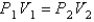You have a partially filled party balloon with 2.00 g of helium gas. You then add 3.00 g of hydrogen gas to the balloon. Assuming constant temperature and pressure, how many times bigger is the party balloon - comparing before and after the hydrogen gas has been added. Choose the best formula to use to solve this problem. (V = volume of the gas, n = moles of the gas, m = mass of the gas, P = pressure of the gas.)  A)    B)    C)    D)    E)   