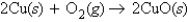 The balanced equation   tells us that 4.0 mol of Cu A)  reacts with 4.0 mol of O<sub>2</sub> B)  produces 4.0 mol of CuO C)  must react with 128 g of O<sub>2</sub> D)  cannot react with oxygen E)  produces 8.0 mol of CuO