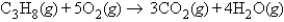 How many molecules of carbon dioxide will be formed if 2.21 g of propane is burned in the following reaction?   A)    molecules B)    molecules C)    molecules D)    molecules E)    molecules