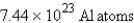 How many atoms of aluminum can be produced by the decomposition of 31.5 g of Al<sub>2</sub>O<sub>3</sub>? (Hint: Write and balance the equation first.)  A)    B)    C)    D)    E)  none of these