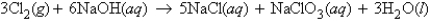 In the reaction   how many molecules of water can be produced starting with 19.8 kilograms of sodium hydroxide and excess Cl<sub>2</sub>? A)    B)    C)    D)    E)  none of these
