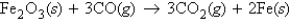 Fe<sub>2</sub>O<sub>3</sub> (molar mass = 159.7 g/mol)  reacts with CO (molar mass = 28.0 g/mol)  according to the equation   When 185.5 g of CO reacts with excess Fe<sub>2</sub>O<sub>3</sub>, how many moles of Fe (iron)  will be produced? A)  13.25 mol Fe B)  2.208 mol Fe C)  4.415 mol Fe D)  9.93 mol Fe E)  3.311 mol Fe