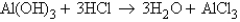 Look at the reaction below:   Suppose 0.55 g of water were produced from 1.2 g of aluminum hydroxide and a certain amount of hydrochloric acid. Which of the following statements is true? Choose the best answer. A)  Aluminum hydroxide is the limiting reactant because 1.2 g of aluminum hydroxide produces 0.55 g of water. B)  Aluminum hydroxide is the limiting reactant because it has a smaller coefficient than the hydrochloric acid. C)  Aluminum hydroxide is not the limiting reactant because more than 0.55 g of water could have been produced from 1.2 g of aluminum hydroxide. D)  Aluminum hydroxide is not the limiting reactant because we are given an amount of leftover aluminum hydroxide. E)  There is not enough information given to answer this question.