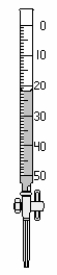 Using zero as your reference point, how much liquid has left the buret? Use the correct number of significant figures.   A)  20 mL B)  22 mL C)  22.0 mL D)  38 mL E)  38.0 mL