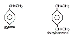 Polystyrene is an addition polymer of styrene. What would be the effect if some divinylbenzene were added to styrene and then polymerized?   A)  The polymer would be more flexible. Divinylbenzene acts as a plasticizer. B)  The second polymer would be made less flammable than pure polystyrene. C)  There would be an effect, but it cannot be predicted. D)  There would be no effect on the properties of the polymer. E)  Divinylbenzene would act as a cross-linking agent, making the polymer stronger.