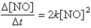 The reaction 2NO → N<sub>2</sub> + O<sub>2</sub> has the following rate law:   After a period of 2.0 × 10<sup>3</sup> s, the concentration of NO falls from an initial value of 2.8 × 10<sup>-3</sup> mol/L to 2.0 × 10<sup>-4</sup> mol/L. What is the rate constant, k? A)  4.0 × 10<sup>-4</sup> M<sup>-1</sup>/s B)  7.2 × 10<sup>-2</sup> M<sup>-1</sup>/s C)  1.7 × 10<sup>-4</sup> M<sup>-1</sup>/s D)  4.0 × 10<sup>-7</sup> M<sup>-1</sup>/s E)  3.6 × 10<sup>-2</sup> M<sup>-1</sup>/s