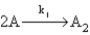 Two isomers (A and B)  of a given compound dimerize as follows:     Both processes are known to be second order in reactant, and k<sub>1</sub> is known to be 0.25 L/mol • s at 25° C, where Rate =   k<sub>1</sub>[A]<sup>2</sup><sup> </sup>In a particular experiment, A and B were placed in separate containers at 25° C, where [A]<sub>0</sub> = 1.0 × 10<sup>-2</sup> M and [B]<sub>0</sub> = 2.5 × 10<sup>-2</sup> M. It was found that [A] = 3[B] after the reactions progressed for 3.0 min. -Calculate the concentration of A<sub>2</sub> after 3.0 min. A)  3.1 × 10<sup>-3</sup> M B)  6.9 × 10<sup>-3</sup> M C)  1.6 × 10<sup>-3</sup> M D)  2.8 × 10<sup>-22</sup> M E)  none of these