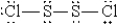 When molten sulfur reacts with chlorine gas, a vile-smelling orange liquid forms that is found to have the empirical formula SCl. Which of the following could be the correct Lewis structure for this compound? A)    B)    C)    D)    E)   