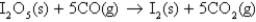 In the following reaction, which element is reduced?   A)  C B)  I C)  O D)  None, this is not an oxidation-reduction reaction E)  Not enough information to answer the question 