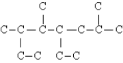 What is the compound whose carbon skeleton (minus any hydrogen atoms) appears below?   A) 2,4-diethyl-3,6-dimethylheptane B) 2,5-dimethyl-4,6-diethylheptane C) 1,4-diethyl-3,6-dimethyl-tridecane D) 5-ethyl-3,6-trimethyloctane E) 4-ethyl-2,5,6-trimethyloctane