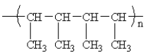 The polymer   is formed by addition of A) CH<sub>2</sub>=CH-CH<sub>3</sub> B) CH<sub>3</sub>CH<sub>2</sub>CH<sub>3</sub> C) CH<sub>3</sub>-CH=CH-CH<sub>3</sub> D) H<sub>2</sub>C=CH-CH=CH<sub>2</sub> E) CH<sub>3</sub>CH=C(CH<sub>3</sub>) <sub>2</sub>