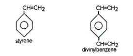 Polystyrene is an addition polymer of styrene.What would be the effect if some divinylbenzene was added to styrene and then polymerized?   A) The second polymer would be made less flammable than pure polystyrene. B) The polymer would be more flexible.Divinylbenzene acts as a plasticizer. C) Divinylbenzene would act as a cross-linking agent,making the polymer stronger. D) There would be no effect on the properties of the polymer. E) There would be an effect,but it cannot be predicted.