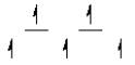 Here are some crystal field representations of d electrons in an octahedral complex: I)    II)    III)    IV)    V)    Choose the representation that fits the transition metal atom in the following species: -K<sub>4</sub>Mn(CN) <sub>6</sub> (assume strong field)  A) representation I B) representation II C) representation III D) representation IV E) representation V