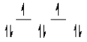 Here are some crystal field representations of d electrons in an octahedral complex: I)    II)    III)    IV)    V)    Choose the representation that fits the transition metal atom in the following species: -K<sub>4</sub>Mn(CN) <sub>6</sub> (assume strong field)  A) representation I B) representation II C) representation III D) representation IV E) representation V