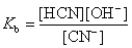  If K<sub>a</sub> for HCN is 6.17  \times  10<sup>-</sup><sup>10</sup>,what is K<sub>b</sub> for CN<sup>-</sup>? Note: CN<sup>-</sup> + H<sub>2</sub>O   HCN + OH<sup>-</sup>   A) 6.17  \times  10<sup>-</sup><sup>24</sup> B) 6.17  \times  10<sup>4</sup> C) 1.62  \times  10<sup>-</sup><sup>5</sup> D) 1.23  \times  10<sup>-</sup><sup>9</sup> E) none of these 