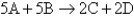 For the reaction   ,at a particular instant in time,the rate of the reaction is 0.0223 M/s.What is the rate of change of A? A) -0.0223 M/s B) 0.112 M/s C) -0.112 M/s D) -0.00446 M/s E) 0.00446 M/s