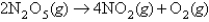For the reaction   ,the following data were collected:   -The order of this reaction in N<sub>2</sub>O<sub>5</sub> is A) 0 B) 1 C) 2 D) 3 E) none of these