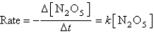  The decomposition of N<sub>2</sub>O<sub>5</sub>(g) to NO<sub>2</sub>(g) and O<sub>2</sub>(g) obeys first-order kinetics.Assuming the form of the rate law is: <sup> </sup>   <sup> </sup> Where k = 3.4  \times  10<sup>-</sup><sup>5</sup> s<sup>-</sup><sup>1</sup> at 25°C,what is the initial rate of reaction at 25°C where [N<sub>2</sub>O<sub>5</sub>]<sub>0</sub> = 8.2  \times  10<sup>-</sup><sup>2</sup> M? A)    mol/L·s B)    mol/L·s C)    <sup> </sup>mol/L·s D)    mol/L·s E) none of these 