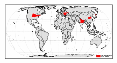 The climate zone shown on the map below is   A)  humid continental mild-summer. B)  subarctic. C)  humid continental hot-summer. D)  humid subtropical hot-summer. E)  marine west-coast.