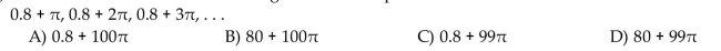If the following is part of a geometric sequence, find the missing terms. Find the 100th term of the following arithmetic sequence: