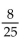 <strong>Rewrite as a terminating decimal. </strong> A)0.32 B)0.24 C)0.12 D)0.38