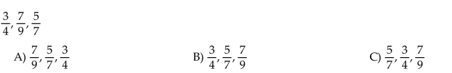 Arrange the fractions in ascending order. Or, if the fractions are equivalent, answer Equivalent.