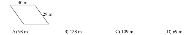 Find the perimeter of the figure.