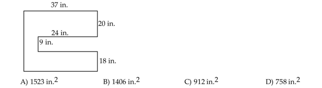 Find the area of the figure.