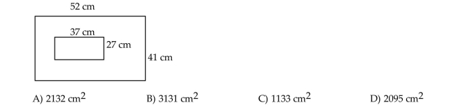 Find the area of the figure.