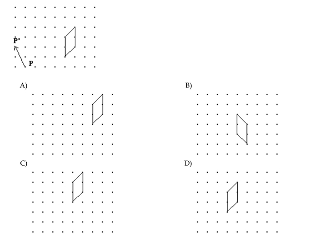 Find the image of the given figure under the translation that takes P to P'.