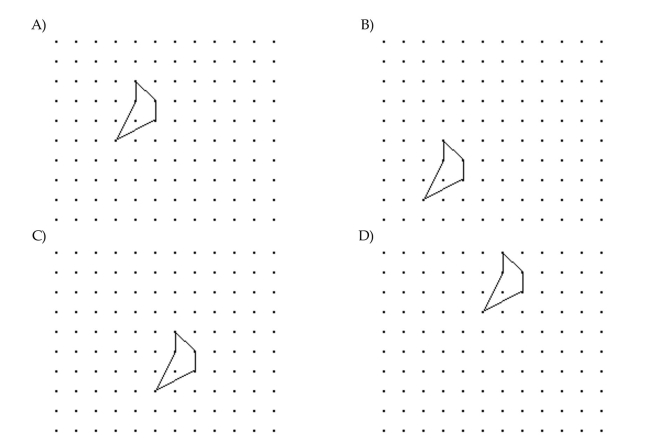Shown is the image of a figure under the two successive translations that take P to P' and then P' to P''. Find the original figure. Note again, the given figure is the image after translation. Hint: First Find the final image of a point if it were translated by both translations. Then what happens in the Reverse process?