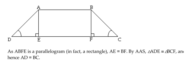 Answers will vary. A sample correct response would be as follows. Mark points E and F on DC such that AE and BF are perpendicular to DC.