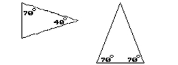 Tell whether the triangles are similar or not similar. -  A) Similar B) Not similar