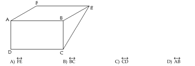 Convert the given angle measure to a decimal rounded to the nearest hundredth. In the given figure, what is the intersection of the planes DCE and FAB?