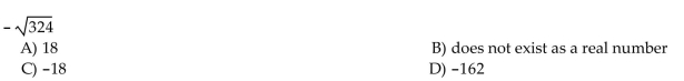 Find the square roots.  <div style=padding-top: 35px> 