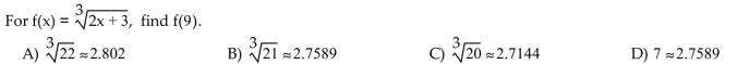 For the given function, find the indicated function value.  <div style=padding-top: 35px> 