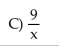 <strong>Evaluate. Nine less than x</strong> A)9 - x B)x - 9 D)9x