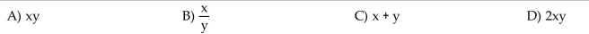 Translate the phrase to an algebraic expression. The sum of x and y