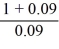  D =   = 12.11 