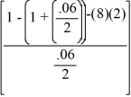  pv<sub>0</sub> =     +   Calculator entries are N = 16, I/Y = 3, PMT = 35, FV = 1,000, CPT PV → −1,062.81 