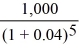 PV<sub>0</sub> = 60   +   ; PV<sub>0</sub> = $1,089.04 PV<sub>1</sub> = 60   +   ; PV<sub>1 </sub>= $1,111.51 Calculator entries for purchase price are N = 5, I/Y = 4, PMT = 60, FV = 1,000, CPT PV → 1,089.04 Calculator entries for ending price are N = 4, I/Y = 3, PMT = 60, FV = 1,000, CPT PV → 1,111.51 Total ending cash = 1,111.51 + 60 = 1,171.51 HPR= (1,171.51/1,089.04) − 1 = 7.57% 