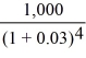 PV<sub>0</sub> = 60   +   ; PV<sub>0</sub> = $1,089.04 PV<sub>1</sub> = 60   +   ; PV<sub>1 </sub>= $1,111.51 Calculator entries for purchase price are N = 5, I/Y = 4, PMT = 60, FV = 1,000, CPT PV → 1,089.04 Calculator entries for ending price are N = 4, I/Y = 3, PMT = 60, FV = 1,000, CPT PV → 1,111.51 Total ending cash = 1,111.51 + 60 = 1,171.51 HPR= (1,171.51/1,089.04) − 1 = 7.57% 